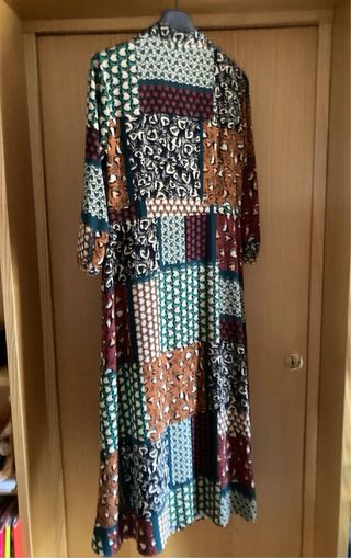 Abito midi donna fantasia patchwork