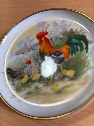 Plato Kaiser porcelana firmado y numerado