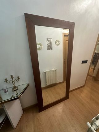 Espejo de madera y cristal