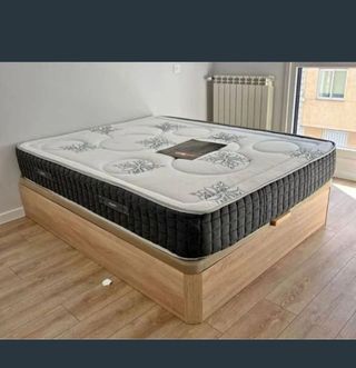 Canapé abatible gris