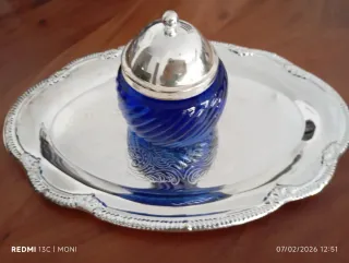 Juego de café duo cristal y metal