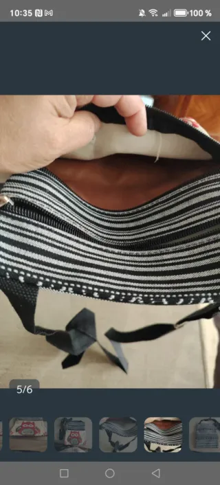 Bolso bandolera doble cremallera buho