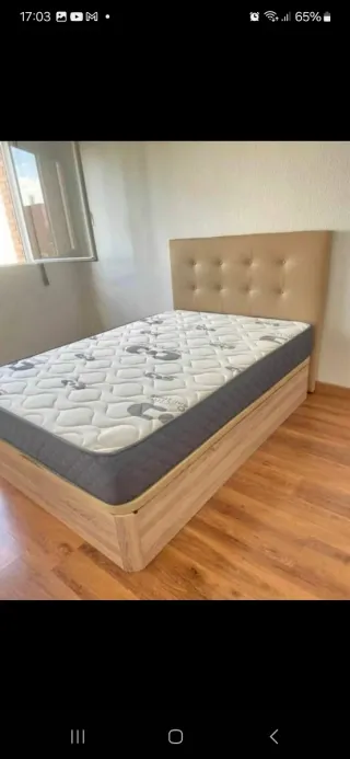 Armario modular madera beige y gris