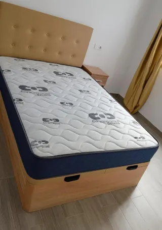 Armario modular madera beige y gris