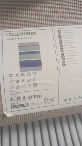 Alfombra Ikea Lillevorde Rayas