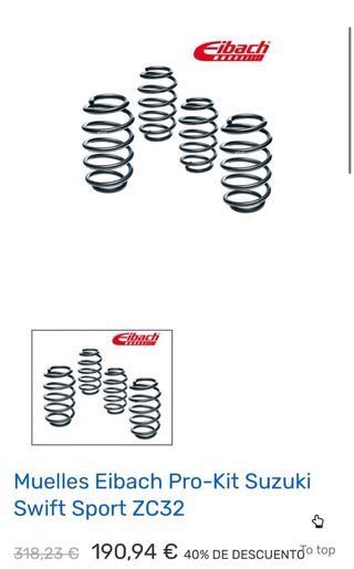 Muelles Eibach Pro Kit suzuki swift sport zc32s