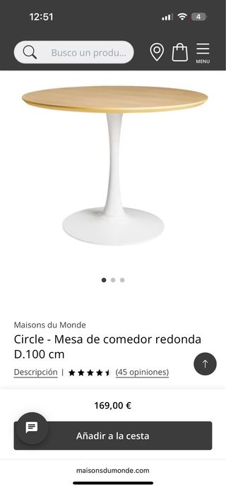 Mesa redonda CIRCLE 100cm - Maisons du Monde