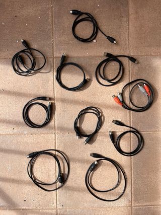 Lote Cables Audio Estereo DIN 5 Pines Macho-Macho