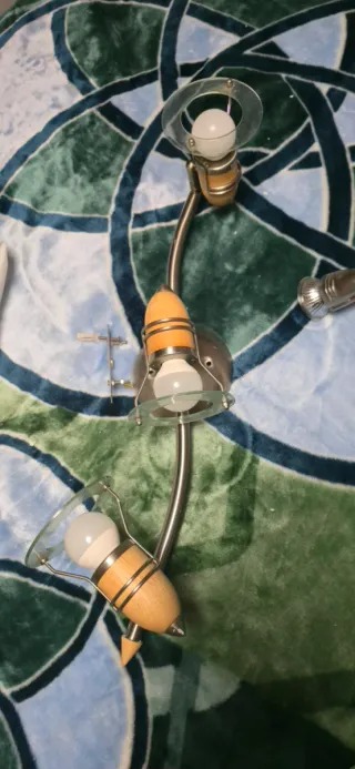 Plafón de techo de cristal y plástico