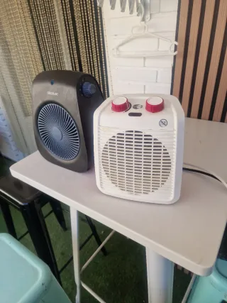 Calefactor Cecotec y blanco