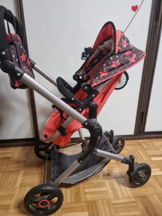 Carrito de muñecas convertible capazo -sillita.