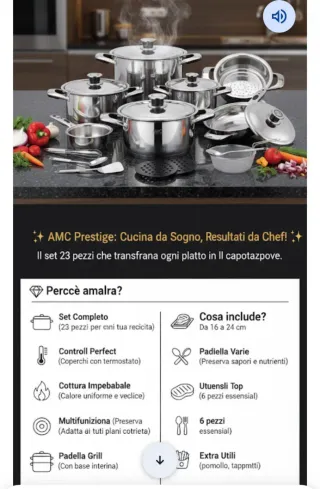 Set Pentole AMC 23 pezzi