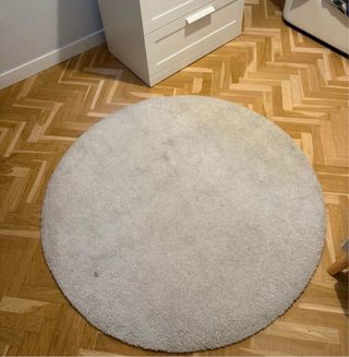 Alfombra redonda de tela