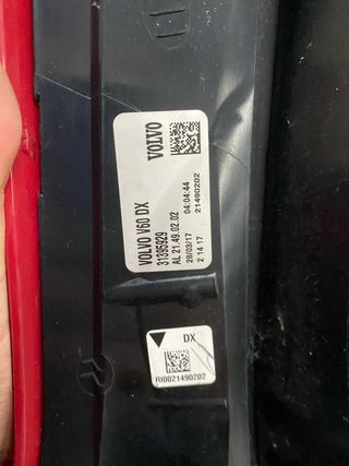 Piloto Trasero Derecho Volvo V60 2015