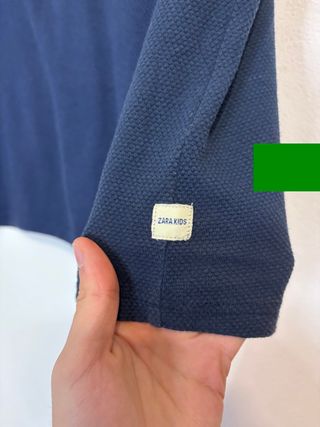 Polo Zara Tricolor Azul y Blanco