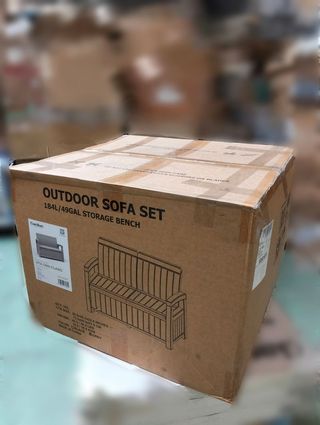 Banco arcón de resina 230L Gardiun Vita gris