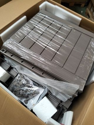 Banco arcón de resina 230L Gardiun Vita gris