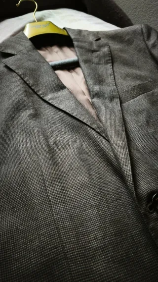 Americana 2 botones marrón lino Talla 52