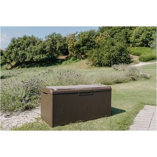 Arcón de jardín Toomax Portonovo 350 L marrón con cojín
