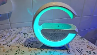 Radio Bluetooth, lámpara LED con cargador inalámbr