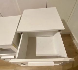 2 Mesitas de Noche Blancas Ikea