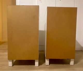 2 Mesitas de Noche Blancas Ikea