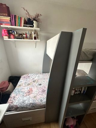 Cama Tren con Armario y Cajones