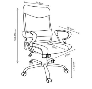 Silla de oficina/escritorio negra