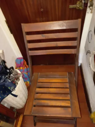 Silla de madera plegable