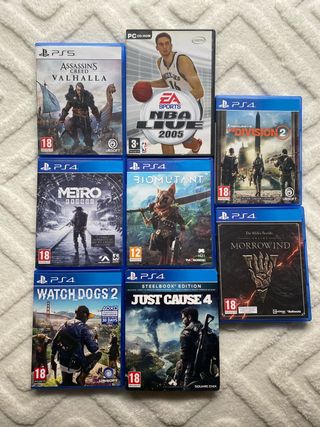 Lote 8 Videojuegos PS4/PS5/PC
