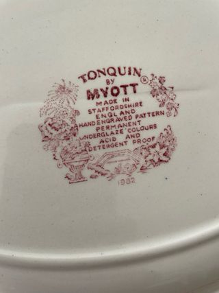 Fuente Inglesa Staffordshire Myott-patron Tonquin