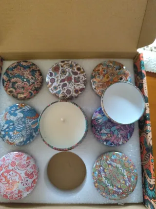 Juego de 9 Velas Aromáticas Decorativas