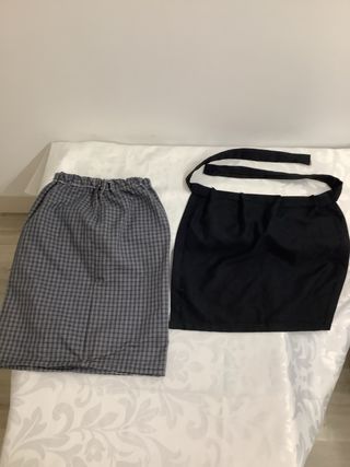 Falda de abuela con mandil