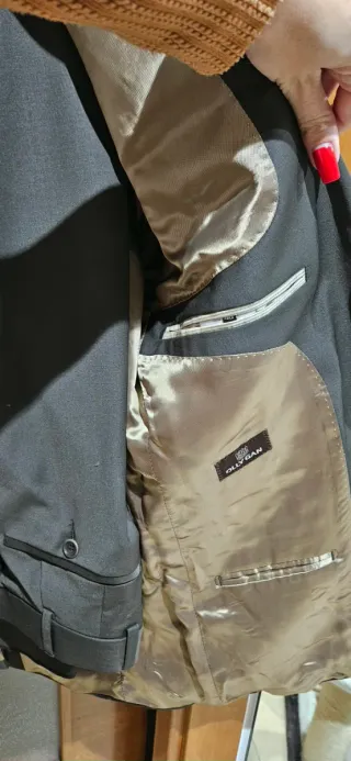 Traje Calvin Klein Hombre Gris Oscuro