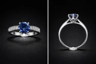 Anillo Polar Star · Zafiro azul 6,5mm en plata 925