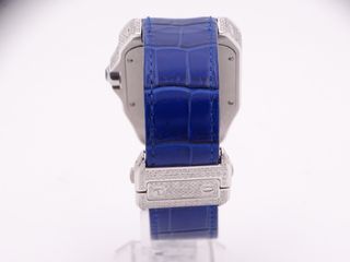 CARTIER Santos 100 XL 2656 Diamantes y Zafiros