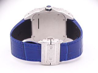 CARTIER Santos 100 XL 2656 Diamantes y Zafiros