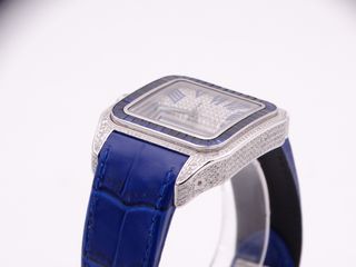 CARTIER Santos 100 XL 2656 Diamantes y Zafiros