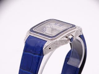 CARTIER Santos 100 XL 2656 Diamantes y Zafiros