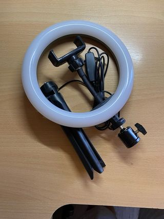 Aro de luz LED con trípode y soporte móvil