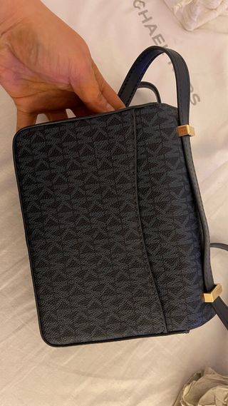 Borsa Michael Kors Blu con Dettagli Oro