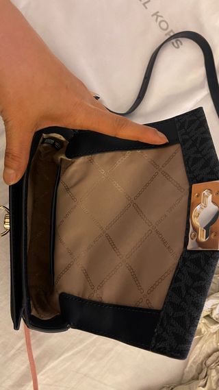 Borsa Michael Kors Blu con Dettagli Oro