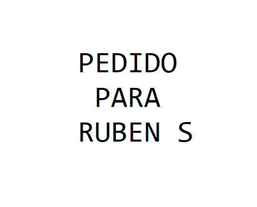 Pedido para Ruben S