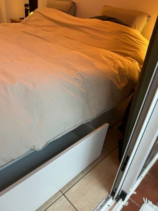 Cama Ikea Malm 180x200 + 4 cajones + somier lönset