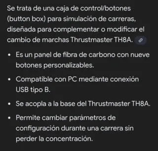 Caja de control TH:R simulación carreras