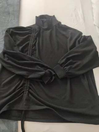 Jersey Negro Mujer Cuello Alto