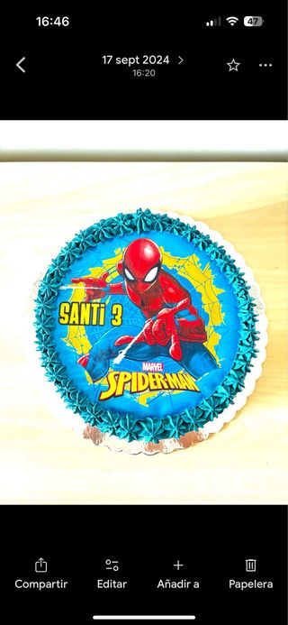 Tarta personalizada con oblea