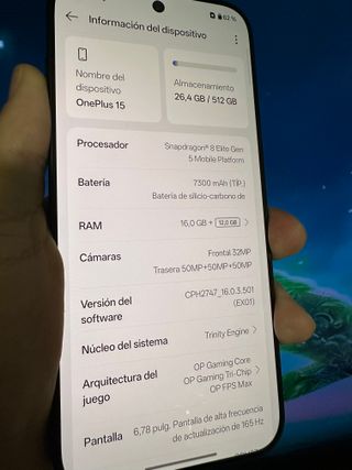 Oneplus 15 de 16/512gb - Europeo - Nuevo