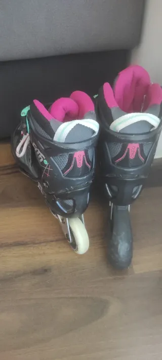 Patines Oxelo Tallas 35-38 + Casco Rosa