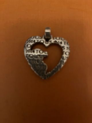 Colgante Tous Corazón Oso Plata